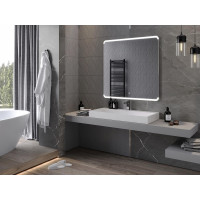 Čtvercové zrcadlo MEXEN NIDA 100x100 cm - s LED podsvícením a vyhříváním, 9806-100-100-611-00