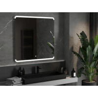 Čtvercové zrcadlo MEXEN NIDA 100x100 cm - s LED podsvícením a vyhříváním, 9806-100-100-611-00
