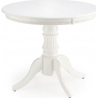 Jídelní stůl BERNARD - 90(124)x90x75 cm - rozkládací - bílý