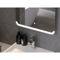 Obdélníkové zrcadlo MEXEN NIDA 100x80 cm - s LED podsvícením a vyhříváním, 9806-100-080-611-00