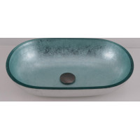 Skleněné umyvadlo na desku LEIDEN 55×34×12 cm