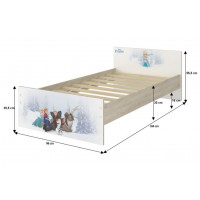 Dětská postel MAX - 180x90 cm - BEZ MOTIVU - tmavě šedá