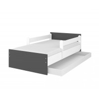 Dětská postel MAX - 200x90 cm - BEZ MOTIVU - tmavě šedá