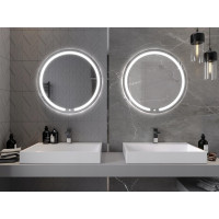 Kulaté zrcadlo MEXEN ROSE 70 cm - s LED podsvícením a vyhříváním, 9810-070-070-611-00