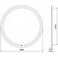 Kulaté zrcadlo MEXEN ROSE 80 cm - s LED podsvícením a vyhříváním, 9810-080-080-611-00