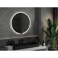 Kulaté zrcadlo MEXEN ROSE 90 cm - s LED podsvícením a vyhříváním, 9810-090-090-611-00