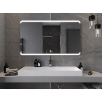 Obdélníkové zrcadlo MEXEN NIDA 140x80 cm - s LED podsvícením a vyhříváním, 9806-140-080-611-00