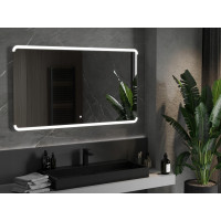 Obdélníkové zrcadlo MEXEN NIDA 140x80 cm - s LED podsvícením a vyhříváním, 9806-140-080-611-00