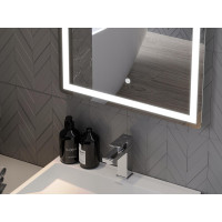 Obdélníkové zrcadlo MEXEN ONYX 100x80 cm - s LED podsvícením, zvětšovací lupou a vyhříváním, 9813-100-080-611-00