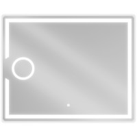 Obdélníkové zrcadlo MEXEN ONYX 100x80 cm - s LED podsvícením, zvětšovací lupou a vyhříváním, 9813-100-080-611-00