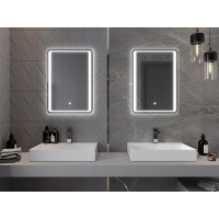 Obdélníkové zrcadlo MEXEN ZUSA 50x70 cm - s LED podsvícením a vyhříváním, 9808-050-070-611-00