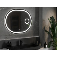 Oválné zrcadlo MEXEN UMBA 100x80 cm - s LED podsvícením, zvětšovací lupou a vyhříváním, 9822-100-080-611-00