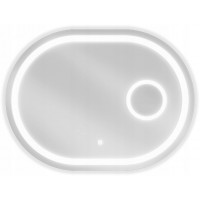 Oválné zrcadlo MEXEN UMBA 80x60 cm - s LED podsvícením, zvětšovací lupou a vyhříváním, 9822-080-060-611-00