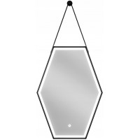Závěsné hexa zrcadlo MEXEN ORLA 50x70 cm - s LED podsvícením a vyhříváním, 9815-050-070-611-70