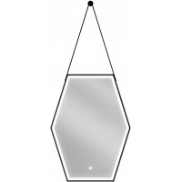 Závěsné hexa zrcadlo MEXEN ORLA 60x80 cm - s LED podsvícením a vyhříváním, 9815-060-080-611-70