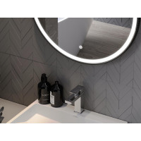 Závěsné kulaté zrcadlo MEXEN RENI 60 cm - s LED podsvícením a vyhříváním, 9812-060-060-611-70