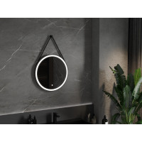 Závěsné kulaté zrcadlo MEXEN RENI 60 cm - s LED podsvícením a vyhříváním, 9812-060-060-611-70