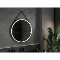 Závěsné kulaté zrcadlo MEXEN RENI 90 cm - s LED podsvícením a vyhříváním, 9812-090-090-611-70