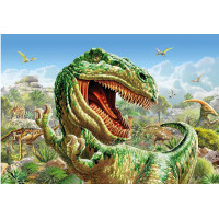 Puzzle Souboj dinosaurů 2x48 dílků