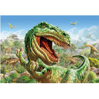 Puzzle Souboj dinosaurů 2x48 dílků