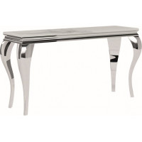 Konzolový stolek PORTER 120x40 - bílá Calacatta/chrom
