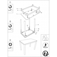 Jídelní stůl GALILEO 110x70 - krémový