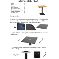 Jídelní stůl PEAK LTD 70x70