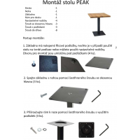 Jídelní stůl PEAK Masiv 60x60