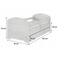 Dětská postel OSKAR - 160x80 cm - LOL Na! Na! Na! Surprise - korálky