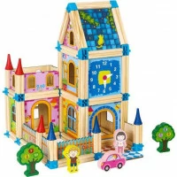 ECOTOYS Dřevěné kostky Domeček