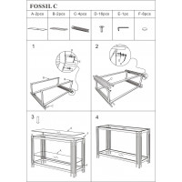 Konzolový stolek FAROE 120x40 - kouřové sklo/chrom