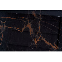 Rozkládací jídelní stůl AURELIA II 160x90 - keramika Versace Black/černý mat