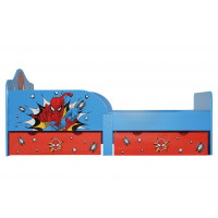 Dětská postel se šuplíky Spiderman - 140x70 cm