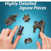 WREBBIT 3D puzzle Pán prstenů: Zlatá síň Edoras 445 dílků