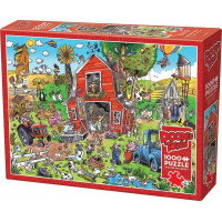 COBBLE HILL Puzzle DoodleTown: Šílená farma 1000 dílků