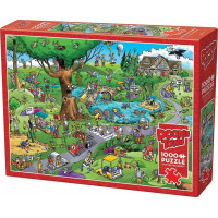 COBBLE HILL Puzzle DoodleTown: Typický golf 1000 dílků