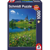 SCHMIDT Puzzle Inzell, Einsiedlhof a kostel sv. Mikuláše 1000 dílků