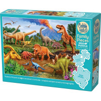 COBBLE HILL Rodinné puzzle Dinosauři 350 dílků