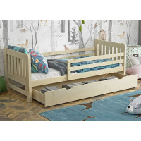 Dětská postel z masivu borovice JERRY - 200x90 cm - bílá