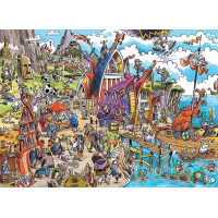 COBBLE HILL Puzzle DoodleTown: Vesnice Vikingů 1000 dílků