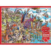 COBBLE HILL Puzzle DoodleTown: Vesnice Vikingů 1000 dílků