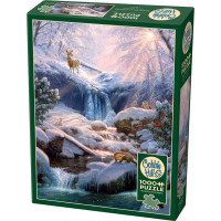 COBBLE HILL Puzzle Tajemné vodopády v zimě 1000 dílků