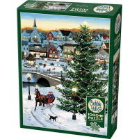 COBBLE HILL Puzzle Vánoční strom na vesnici 1000 dílků
