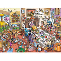 COBBLE HILL Rodinné puzzle Šťastné díkuvzdání 350 dílků