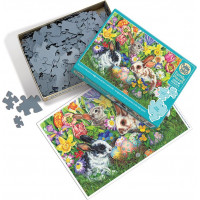 COBBLE HILL Rodinné puzzle Velikonoční zajíčci 350 dílků