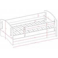 Dětská postel CLASSIC 2 - bílá - 160x80 cm