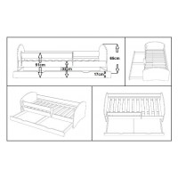 Dětská postel se šuplíkem CLOUDS 200x90 cm