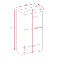 Dětská šatní skříň CLASSIC - bílá