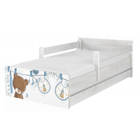 Dětská postel MAX - 160x80 cm - VYPRANÝ MEDVÍDEK - norská borovice