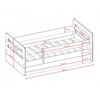 Dětská postel TOMI - bílá - 160x80 cm